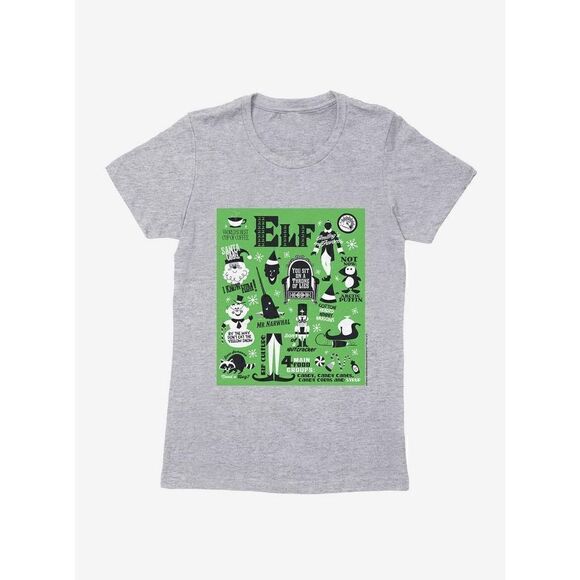 Elf Classic Icons Womens T-Shirt (Lg) - Picture 1 of 6